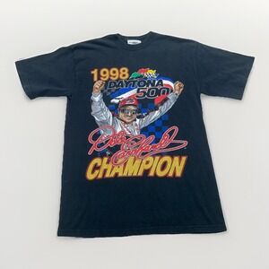 Vintage Dale Earnhardt Shirt Mens M NASCAR Daytona 500 Black 90s